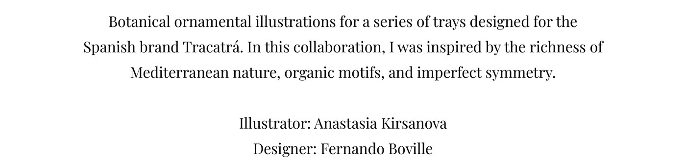 Botanical ornamental design with Mediterranean flora