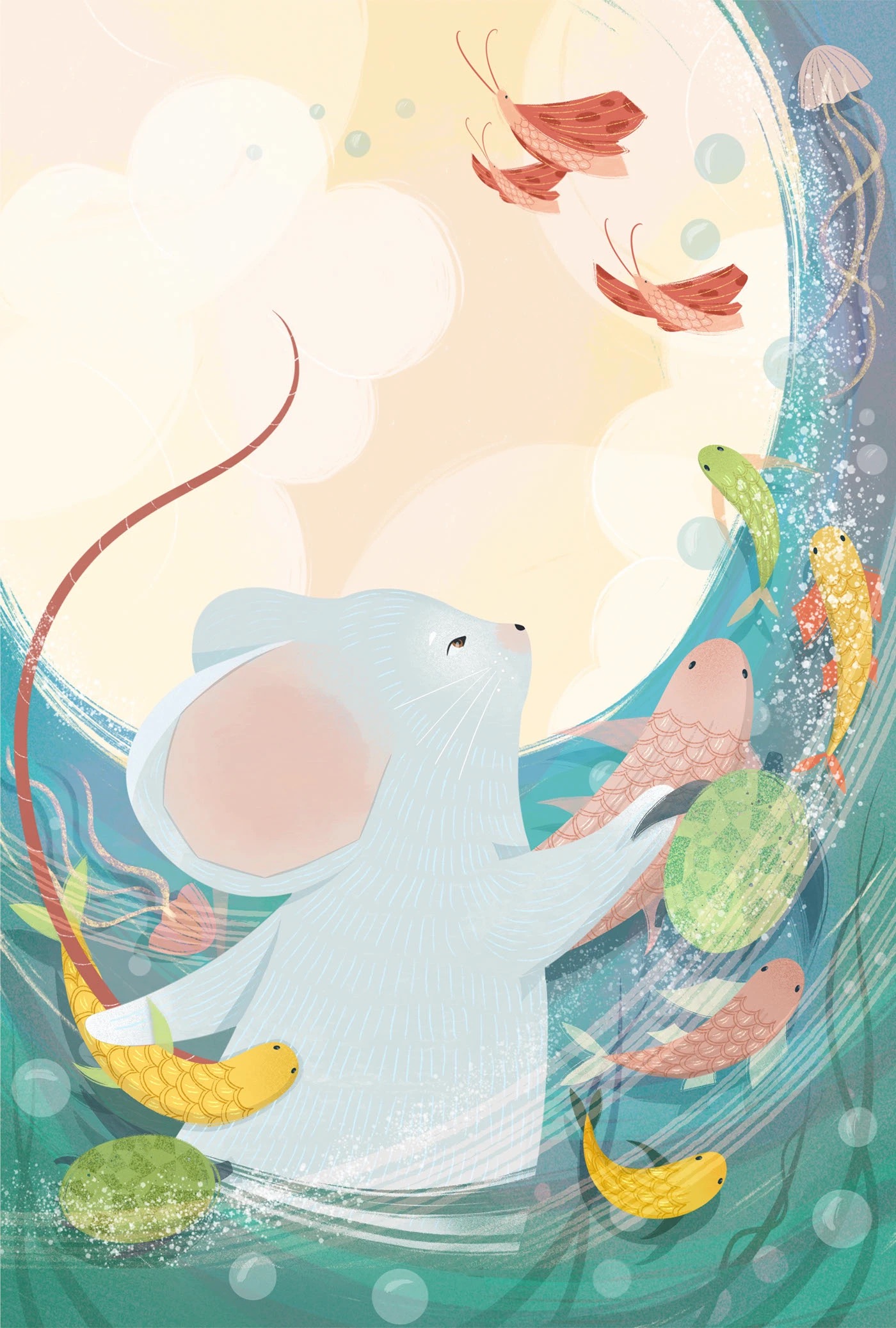 The little mouse encountering moments of joy by the ocean