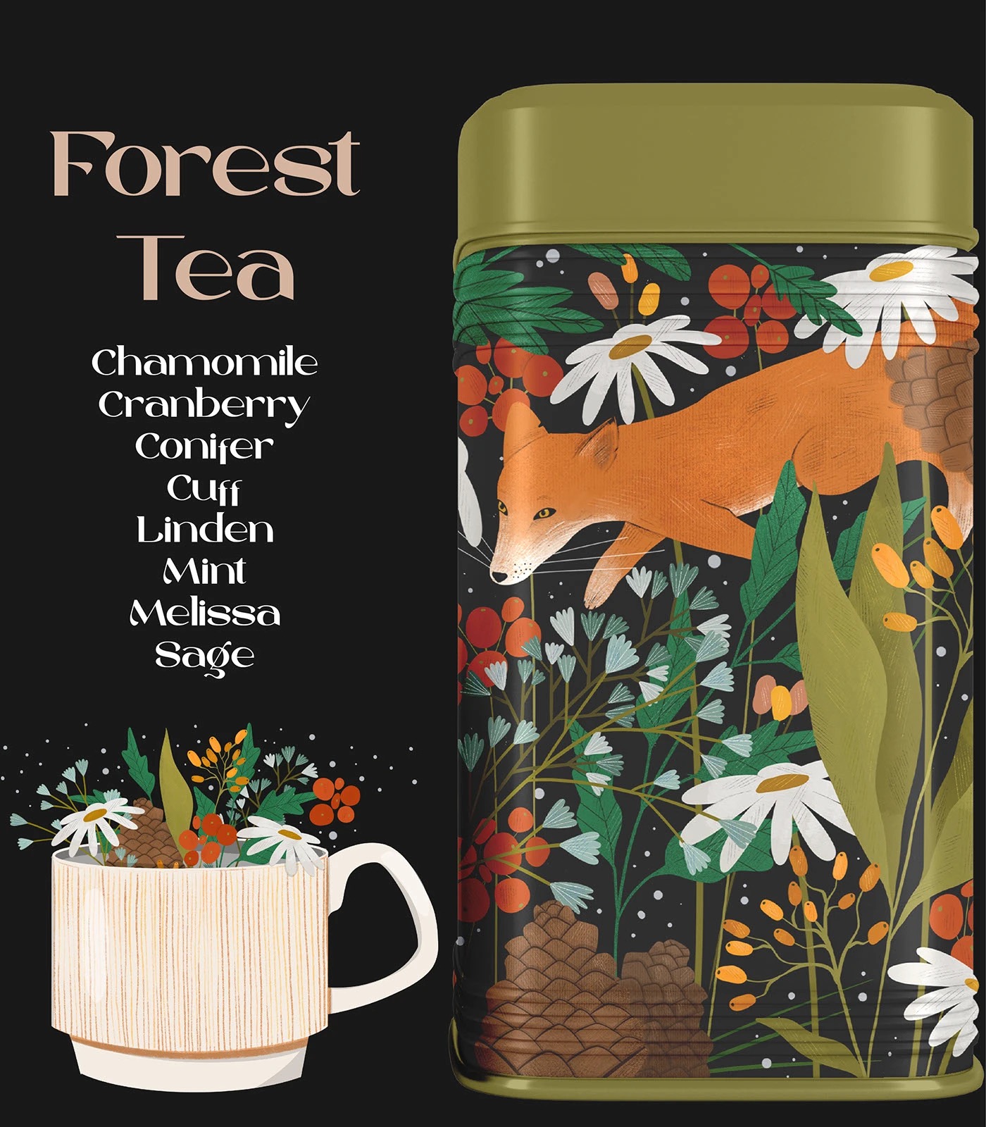 Natural Tea packaging design