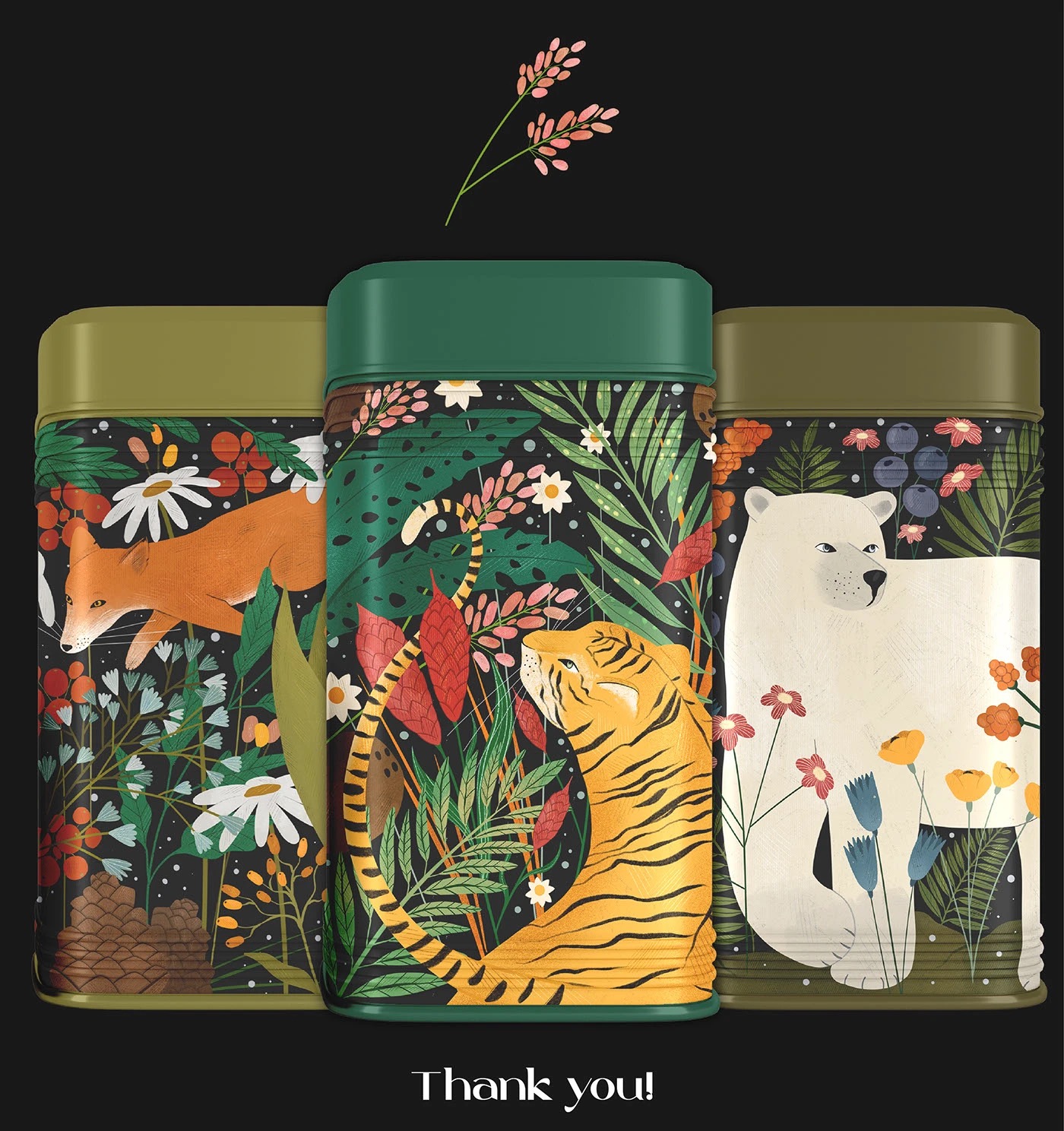 Complete Natural Tea packaging series