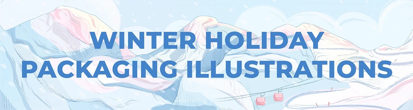 Winter Holiday Packaging Illustrations — hero banner